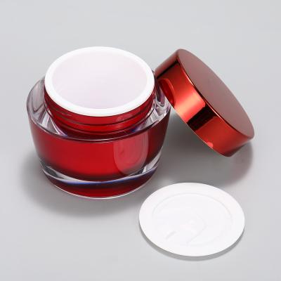 China 50g Cosmetic Plastic Cream Jar Cosmetics Packaging Plastic Jar Body Lotion Cream Containers for sale