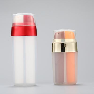 China 10ml*2 20ml*2Hot Sale Cosmetic Double Chamber Plastic Lotion Bottle For Wholesale Cosmetics for sale