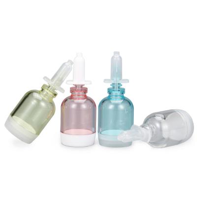 China New Design Colored Essential Oil Essence Dropper Bottle 14ml Cosmetic Glass Bottle for sale