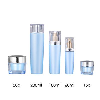 China 15g 50g 60ml 100ml 200ml Cosmetic Luxury Cosmetic Packaging Lotion Essential Oil Serum Pump Bottle Plastic Set for sale