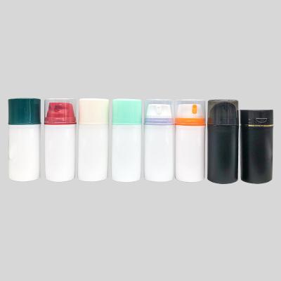 China 35ml 50ml 75ml 100ml 150ml White Black Green Cosmetic Airless Lotion Bottle Plastic Airless Pump Bottle for sale