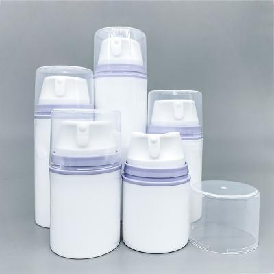 China Plastic White Cosmetic Ointment Bottle 30ml 50ml 75ml 100ml 150ml Vacuum Airless Pump Bottle for sale