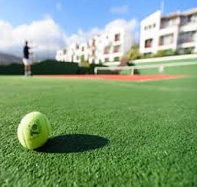 China 10 years using life Fibrillated yarn sports Synthetic turf Tennis field grass carpet for sale