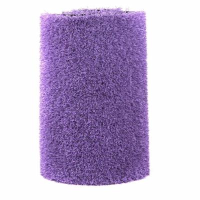 China Commercial Decoration Colorful Synthetic Grass Carpets Home Garden Purple color Artificial Grass for sale