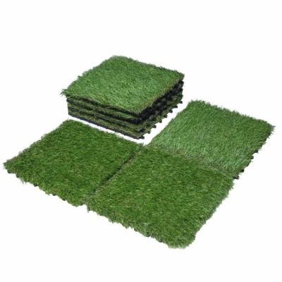 China Hot sale high quality interlocking artificial grass tiles for sale