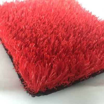 China Colourful Synthetic Grass Red Yellow Blue Purple Artificial plastic grass carpet for Garden Playground for sale