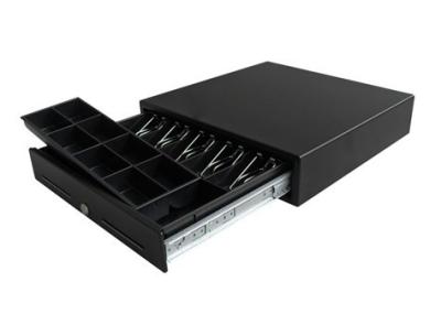 China Black 36mm POS Cash Drawer Robust metal For Bills Collecting for sale