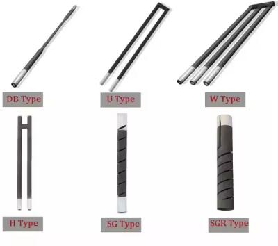 China High Quality 1400c U W Rod Shape Type Silicon Carbide Rod Heating Element for Furnace or Kiln for sale