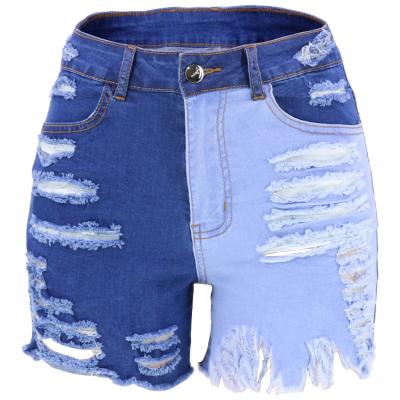 China Sexy QUICK DRY Summer Women Denim Shorts Black Blue Ripped Short Jeans Woman Tassel Lace Up Bandage Jeans for sale