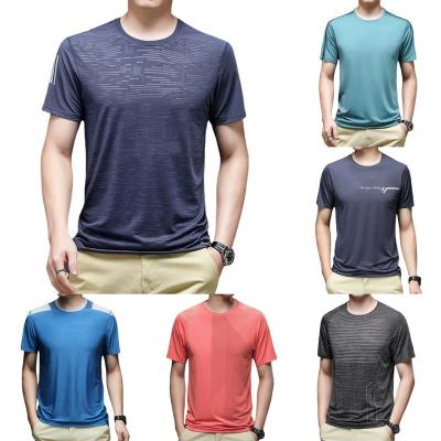 China Wholesale QUICK DRY summer mesh quick-drying men's mesh slim t-shirt short sleeve plus size loose men's cheap T-shirt for sale