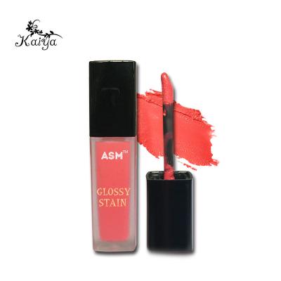 China OEM Highly Pigmented Non Crack Lips Coral Pink Creamy Matte Liquid Cosmetic Light Smudge Colored Lip Gloss for sale