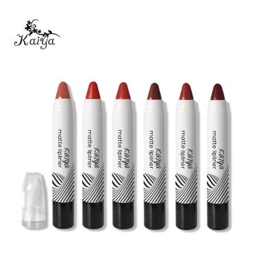 China OEM Vegan Waterproof Matte Velvet Lip Crayon Lipstick Waterproof Cosmetic Magic Private Label Lip Pencil for sale