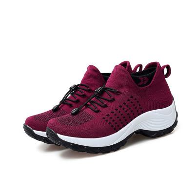 China Fashion Premium Outdoor Women PU Quality Running Shoes For Woman for sale