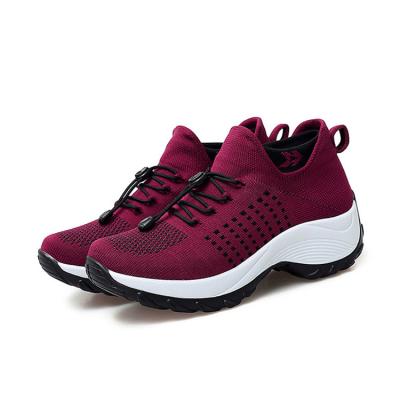 China New Design PU Women Sports Casual Running Shoes Fashion Sneakers for sale