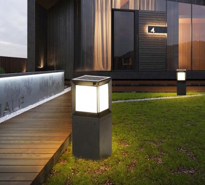 China Outdoor Solar Bollard Light Solar Garden Automatic Led Garden Lights For Lawn Patio Yard Walkway Landscape Lighting for sale