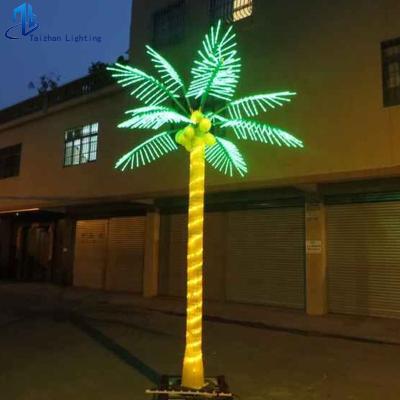 China 2020 New Design LANDSCAPE Coconut Tree Light RGB Palm Park Colorful Decorative Light Tree Complex Hotel Lights for sale