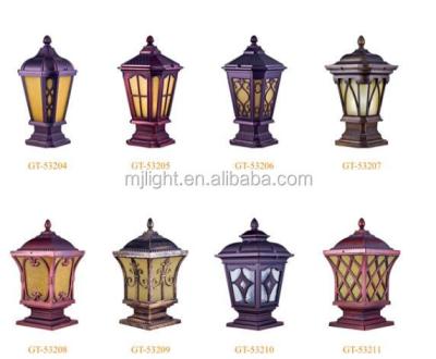 China Outdoor Antique Garden Yard Pillar Fence Lamp Post Gate Light for sale