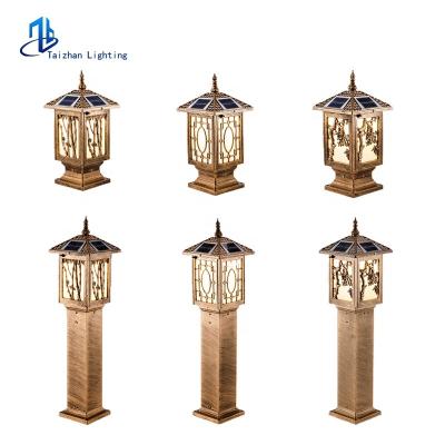 China Outdoor Solar Garden Pillar Lights Waterproof Led Garden Bollard Light Park Landscape for sale