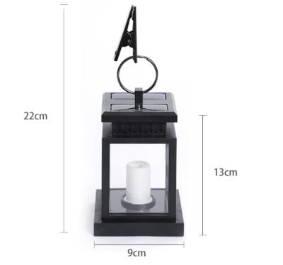 China Outdoor Waterproof Yellow LED Hang Lamp Solar Garden Decoration Lantern Candle Light for sale