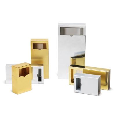 China Hot-selling Recyclable Golden Paper Box Gift Drawer Glossy Packaging Silver Paper Box for sale