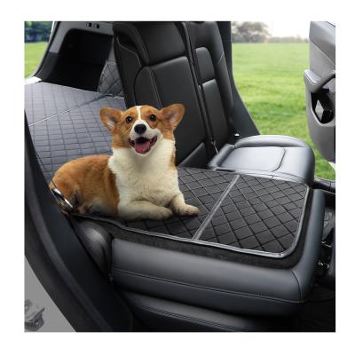 China Anti Skidding Boat Ready Wear Resistant Waterproof Removable Car Back Seat Pet Mat For Tesla Model Y for sale