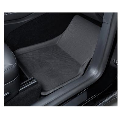 China Plain Color Minus Pattern Interior Accessories Durable All Weather Car Floor Mats For Model Tesla Y for sale