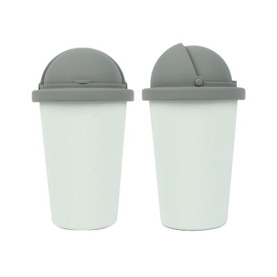 China High Quality Waterproof Auto Parts Trash Can Cup Shape With Lid Mini Trash Can Lid Table Car Mini Storage Box For Tesla for sale