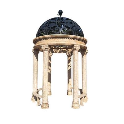 China Villa or park decoration natural granite carved column stone garden gazebo for sale for sale