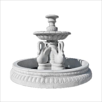 China Western garden outdoor white marble water fountain for sale for sale