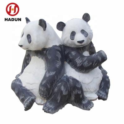 China Stone Panda Eco-friendly Hand Carved Garden Granite Statue for sale