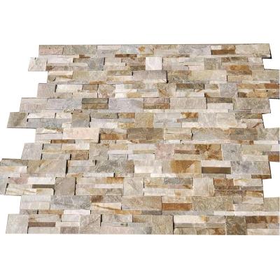 China Eco - Friendly Beige Slate Exterior Stacked Stone Veneer Wall Panels for sale