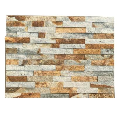 China Factory Direct Sale Eco - Friendly Beige Color Slate Stone Wall Cladding Tiles for sale