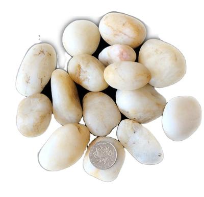 China Decorative Polished White Natural Garden River Pebble Stone Eco-friendly Wholesale for sale