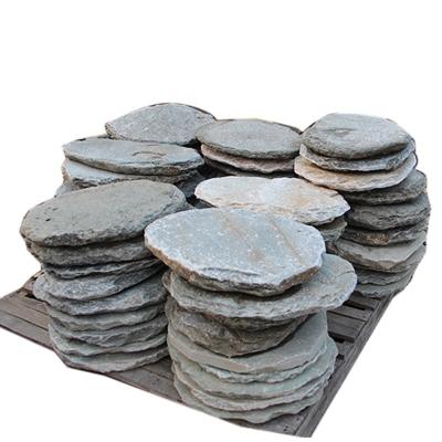 China Eco - Friendly Natural Beige Decorative Round Slate Garden Stepping Stones Lowes for sale