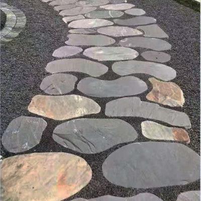 China Eco - Friendly Irregular Shape Natural Sliced ​​Stone Pebble Stepping Paver for sale