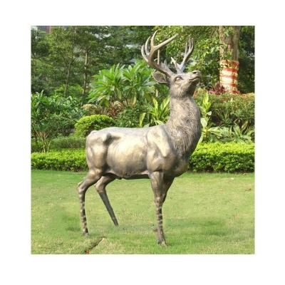 China Ancient Bronze Animal Sculpture Cooper Elk Deer Deer Statue In Great Europe for sale