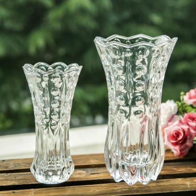 China CLASSIC White Home Decoration Glass Round Flower Vase Clearance 20cm 25cm 35cm for sale