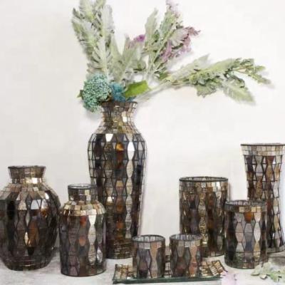 China Wholesale Colorful Mosaic CLASSIC Shell Ceramic Vase Other Decorative Beauty Desk Table for sale