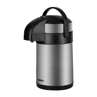 China PORTABLE Stainless Steel Large Capacity 3.5L Black Water Keep Hot Cold Bottle Jug Pump Vacuum Insulated Thermos Flask for sale