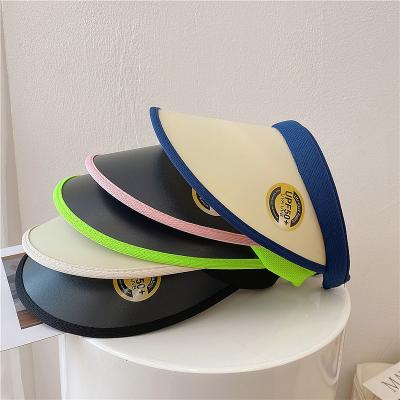 China Plastic Beach Sun Visor Hat Beach Sun Visor Hat Summer UV Protection Top UV Draft For Tuorist Riding Recycling Hat for sale