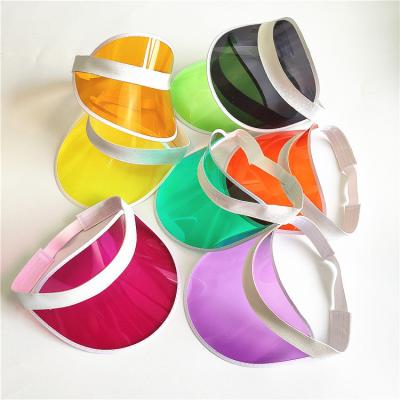 China Running UV Protection Plastic PVC Sun Visor Hat Beach Airtop Sun Visor Hat Promotion Summer Advertising Tuorist Team Cap Custom Logo for sale