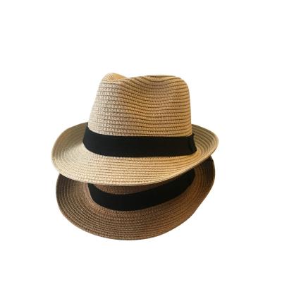 China Fashion Straw Fedora Hat Straw Jazz Hat Summer Sun Running Paper Beach Straw Hat for sale