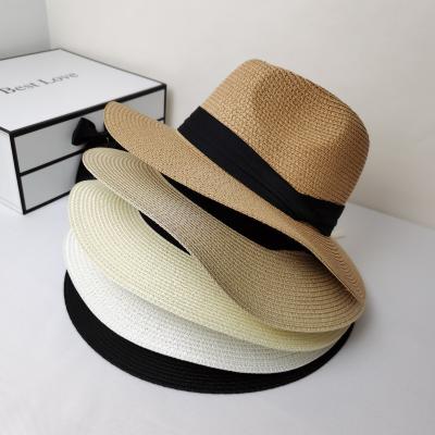 China Beach Men's Straw Hat Summer Beach Sun Shapable Wide Brim Panama Hat Mexico Paper Sombreros for sale