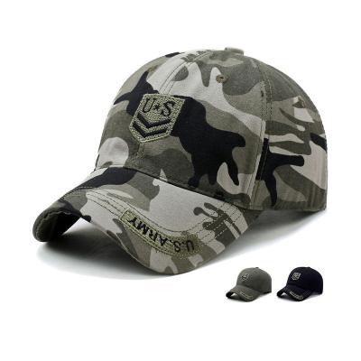 China USA Camouflage Embroidery Camo Waterproof Outdoor Baseball Caps Tactical Hats Hunting Caps Sports Recycling Hats For Adult Men for sale