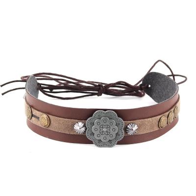 China Decorative PU Leather+Metal Hat Bands Decoration Accessories Belts Lace Up Ribbon Rope Lace Bowknot Rhinestone Hat Ribbons For Straw Hats Floppy Hats for sale