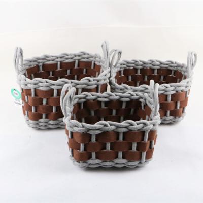 China Durable Hot Sale High Standard Storage Cotton Rope Eco - Friendly Large Size Woven Basket for sale