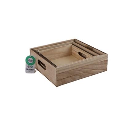 China Durable Cheap Price Professional Manufacturer Tray Wood Storage Basket For Home Decor for sale