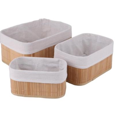 China Food Factory Prices Finely Processed Fruit Bowl Food Cloth Bamboo Storage Basket for sale