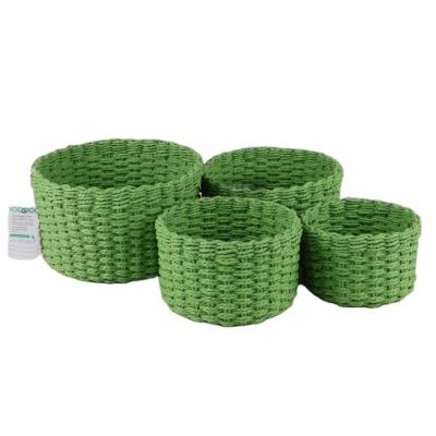 China Eco-Friendly Wholesale Collapsible Pantry Woven Tidying / Storage Basket High Standard Kitchen Storage Basket for sale