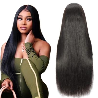 China Soft/Easy Wearing Bone Straight Hair 13x6 Pre Plucked 150% Indian Straight Human Hair Bone Lace Frontal Wigs Remy Human Hair Wigs For Women for sale